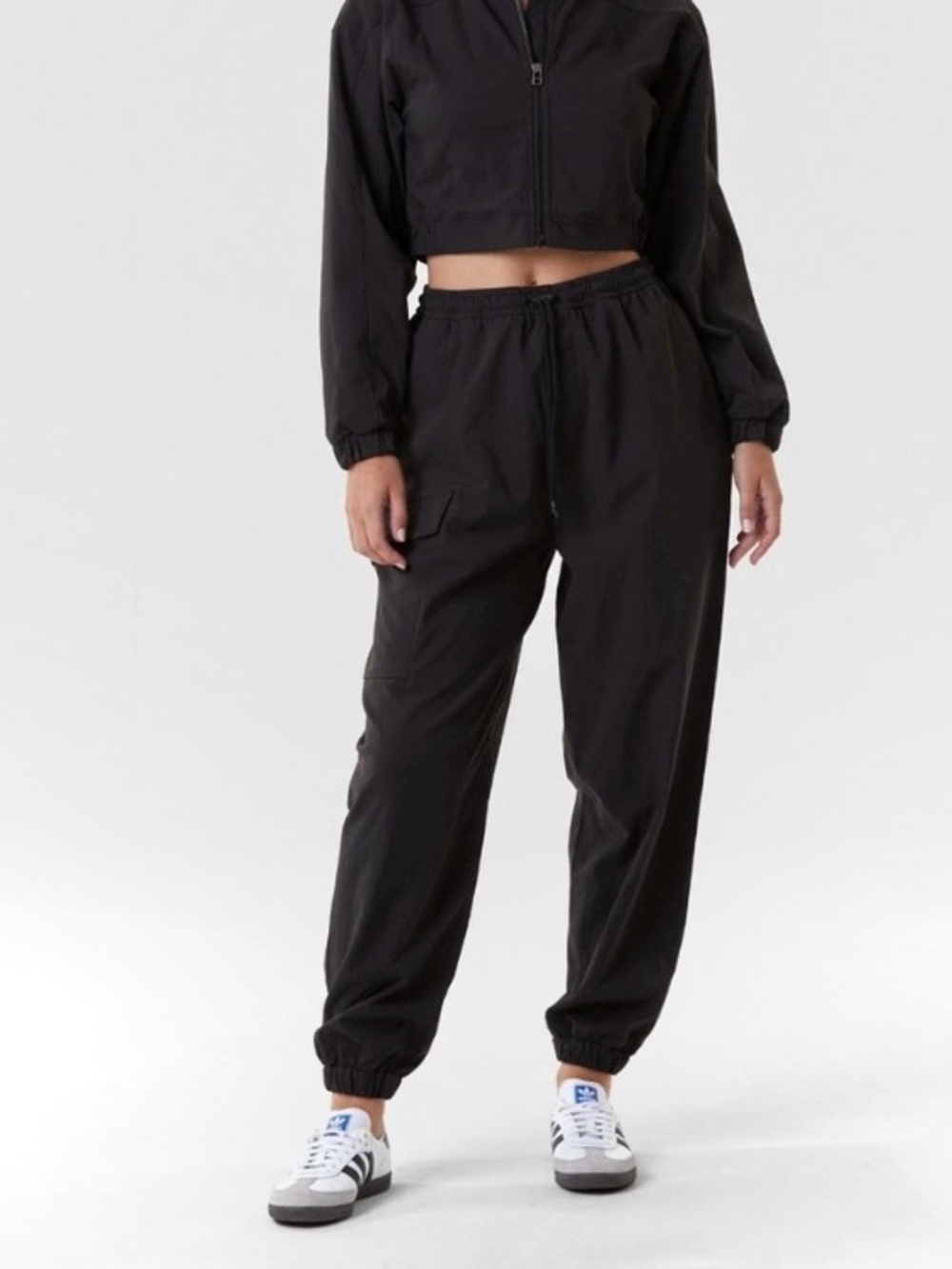 NWT NOLI Destination Cargo Pant Black Small Athleisure Street Nylon Jogger - Picture 1 of 12
